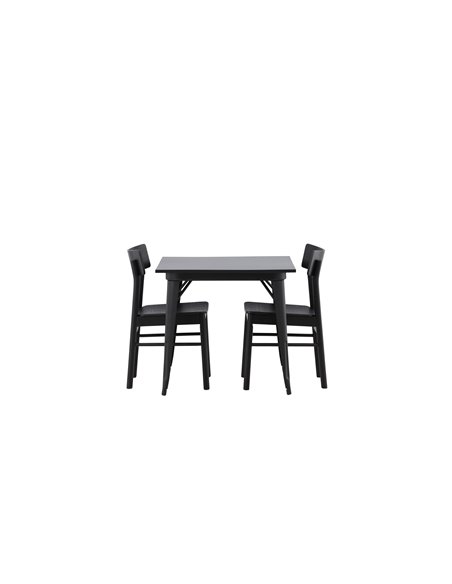 Matgrupp Tempe med Montros matstolar, 80 × 80 cm
