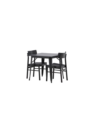 Matgrupp Tempe med Montros matstolar, 80 × 80 cm
