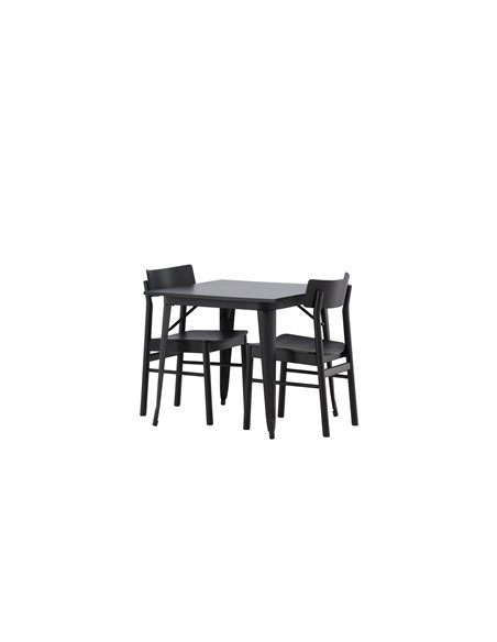 Matgrupp Tempe med Montros matstolar, 80 × 80 cm