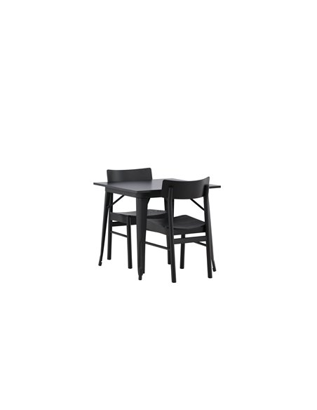 Matgrupp Tempe med Montros matstolar, 80 × 80 cm