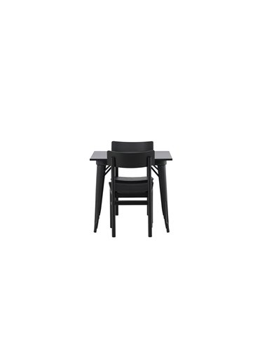 Matgrupp Tempe med Montros matstolar, 80 × 80 cm