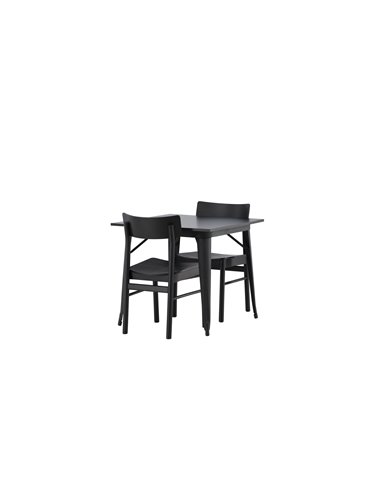 Matgrupp Tempe med Montros matstolar, 80 × 80 cm