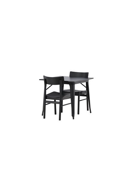 Matgrupp Tempe med Montros matstolar, 80 × 80 cm
