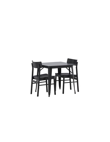 Matgrupp Tempe med Montros matstolar, 80 × 80 cm