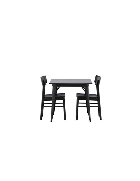 Matgrupp Tempe med Montros matstolar, 80 × 80 cm