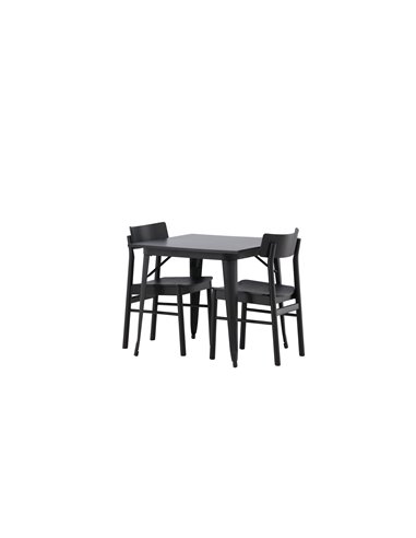 Matgrupp Tempe med Montros matstolar, 80 × 80 cm
