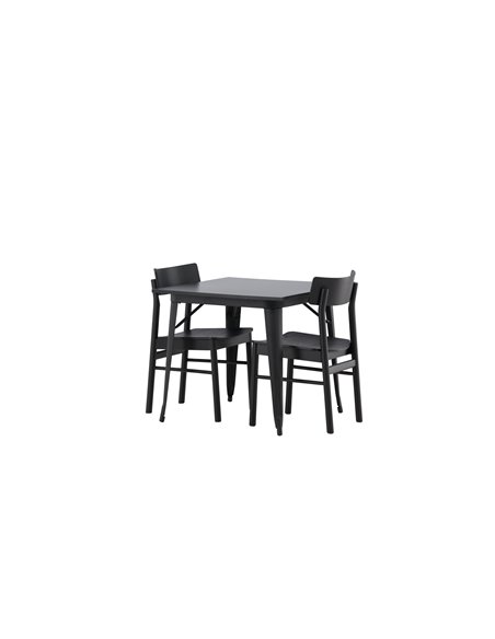 Matgrupp Tempe med Montros matstolar, 80 × 80 cm