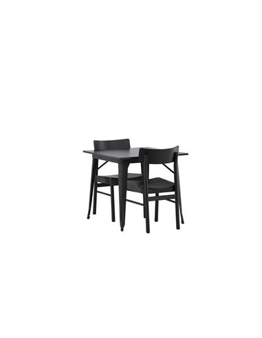 Matgrupp Tempe med Montros matstolar, 80 × 80 cm