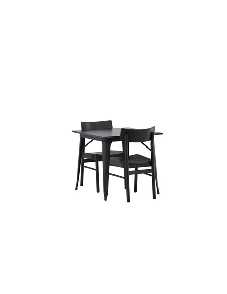 Matgrupp Tempe med Montros matstolar, 80 × 80 cm