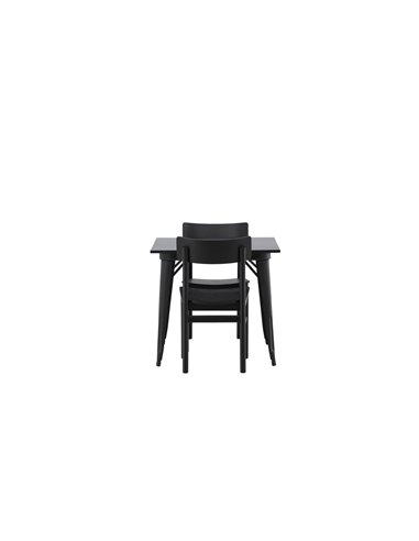 Matgrupp Tempe med Montros matstolar, 80 × 80 cm