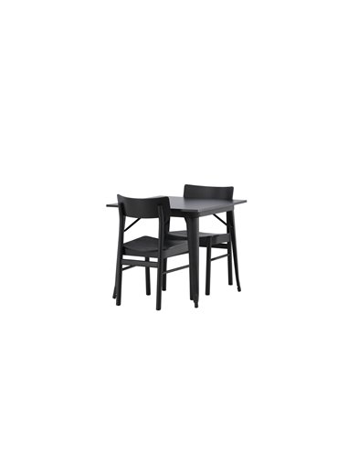 Matgrupp Tempe med Montros matstolar, 80 × 80 cm