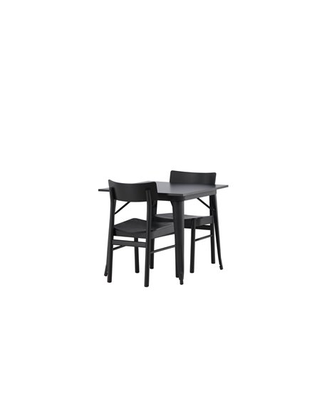Matgrupp Tempe med Montros matstolar, 80 × 80 cm