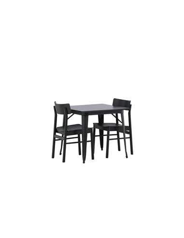 Matgrupp Tempe med Montros matstolar, 80 × 80 cm