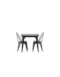 Matgrupp Tempe med Tempe matstolar, 80 × 80 cm