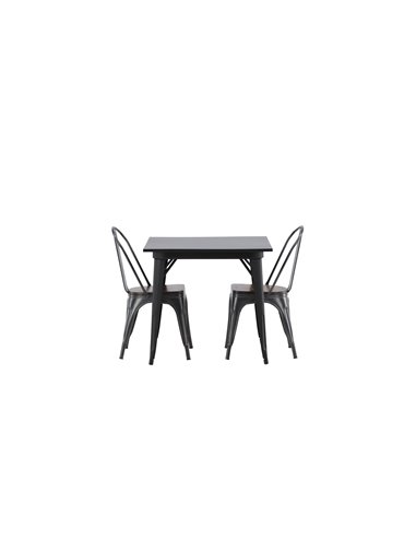 Matgrupp Tempe med Tempe matstolar, 80 × 80 cm