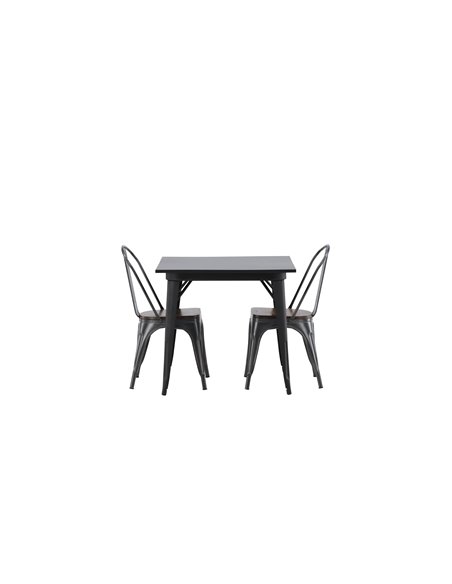 Matgrupp Tempe med Tempe matstolar, 80 × 80 cm