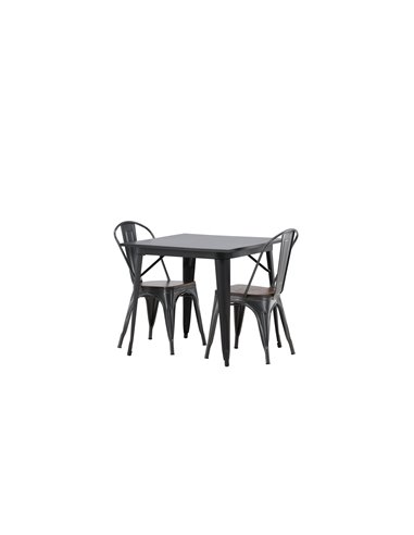 Matgrupp Tempe med Tempe matstolar, 80 × 80 cm