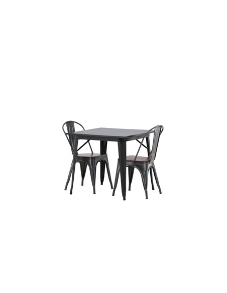 Matgrupp Tempe med Tempe matstolar, 80 × 80 cm