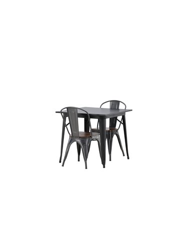 Matgrupp Tempe med Tempe matstolar, 80 × 80 cm