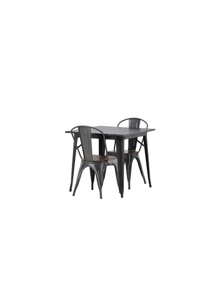 Matgrupp Tempe med Tempe matstolar, 80 × 80 cm