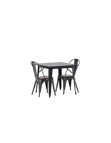 Matgrupp Tempe med Tempe matstolar, 80 × 80 cm