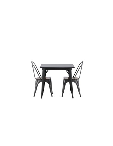 Matgrupp Tempe med Tempe matstolar, 80 × 80 cm