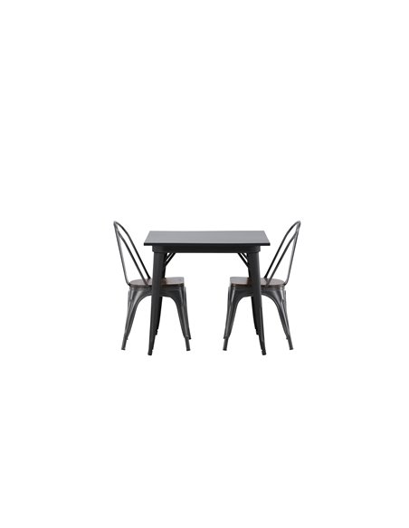 Matgrupp Tempe med Tempe matstolar, 80 × 80 cm