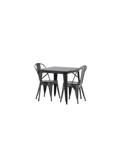 Matgrupp Tempe med Tempe matstolar, 80 × 80 cm