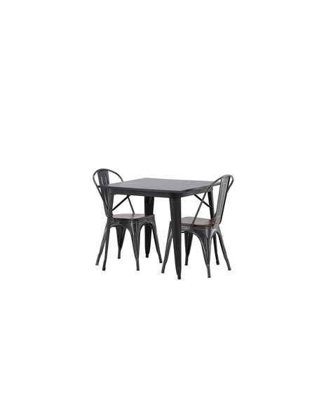 Matgrupp Tempe med Tempe matstolar, 80 × 80 cm