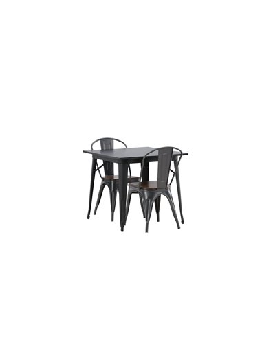 Matgrupp Tempe med Tempe matstolar, 80 × 80 cm