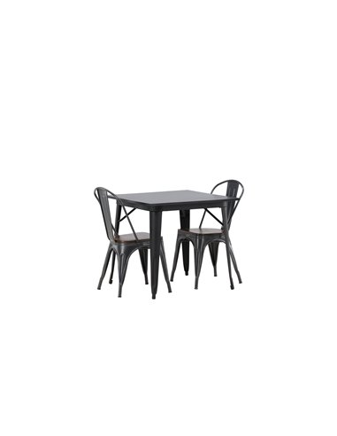 Matgrupp Tempe med Tempe matstolar, 80 × 80 cm