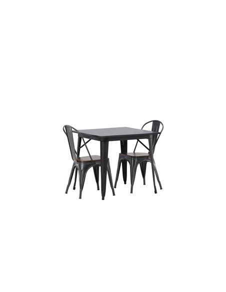 Matgrupp Tempe med Tempe matstolar, 80 × 80 cm