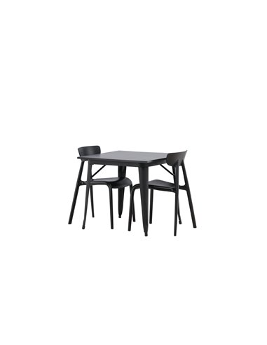 Matgrupp Tempe med Ursholmen matstolar, 80 × 80 cm