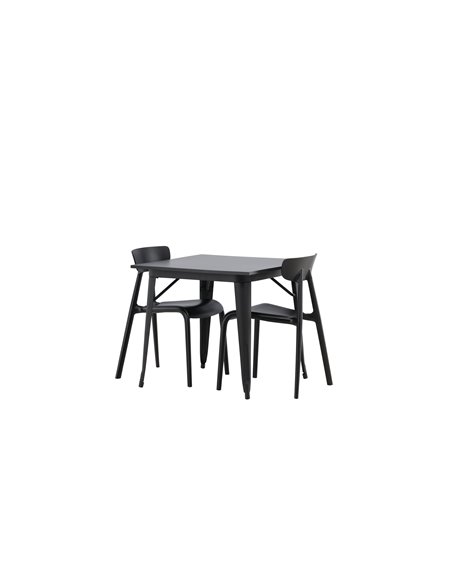 Matgrupp Tempe med Ursholmen matstolar, 80 × 80 cm
