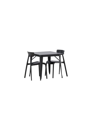 Matgrupp Tempe med Ursholmen matstolar, 80 × 80 cm