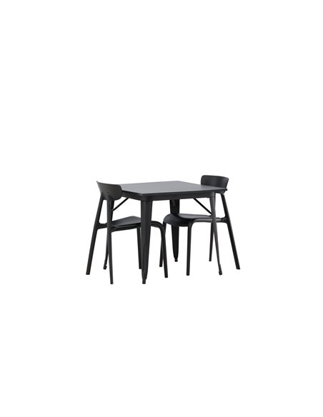 Matgrupp Tempe med Ursholmen matstolar, 80 × 80 cm
