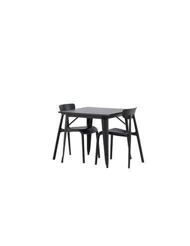 Matgrupp Tempe med Ursholmen matstolar, 80 × 80 cm