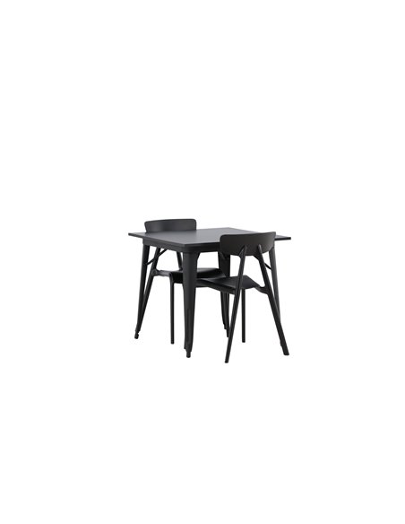 Matgrupp Tempe med Ursholmen matstolar, 80 × 80 cm