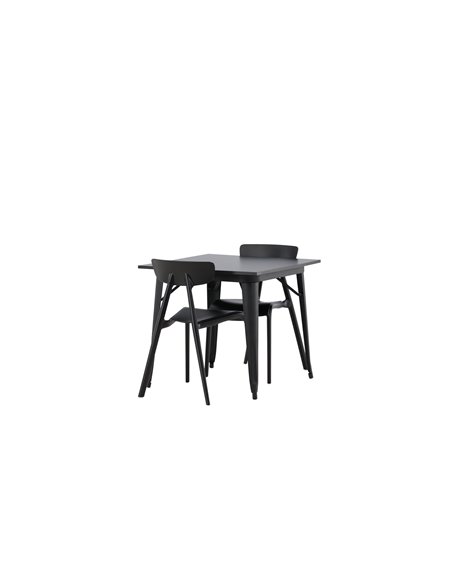 Matgrupp Tempe med Ursholmen matstolar, 80 × 80 cm