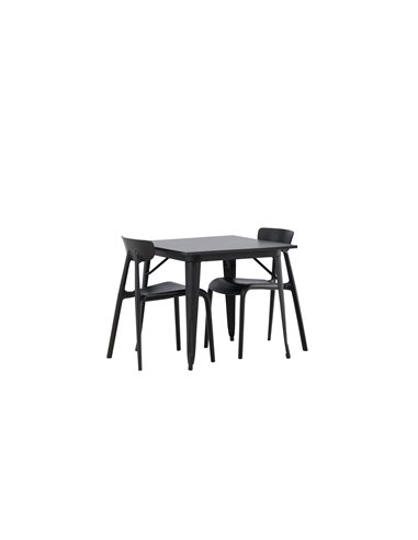 Matgrupp Tempe med Ursholmen matstolar, 80 × 80 cm