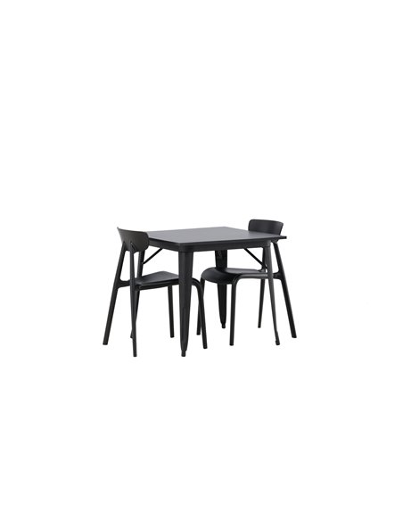 Matgrupp Tempe med Ursholmen matstolar, 80 × 80 cm