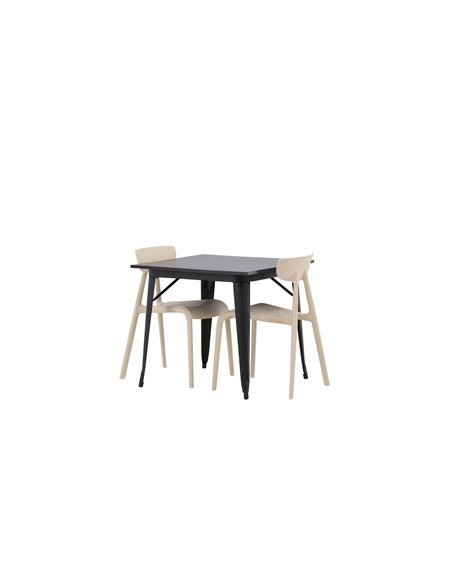 Matgrupp Tempe med Ursholmen matstolar, 80 × 80 cm