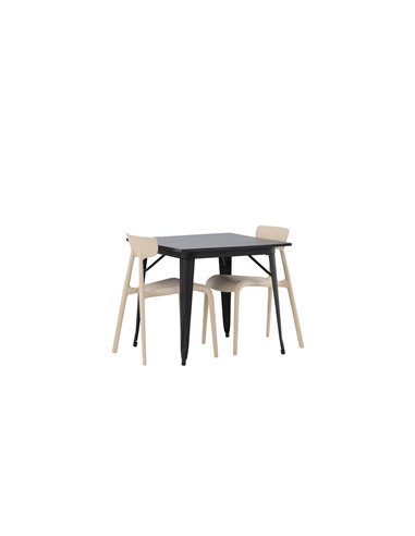 Matgrupp Tempe med Ursholmen matstolar, 80 × 80 cm