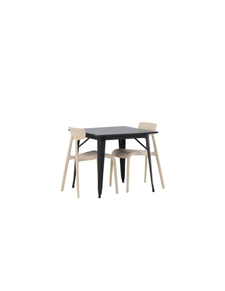 Matgrupp Tempe med Ursholmen matstolar, 80 × 80 cm