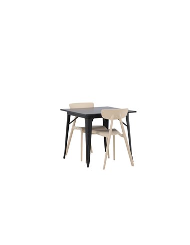 Matgrupp Tempe med Ursholmen matstolar, 80 × 80 cm