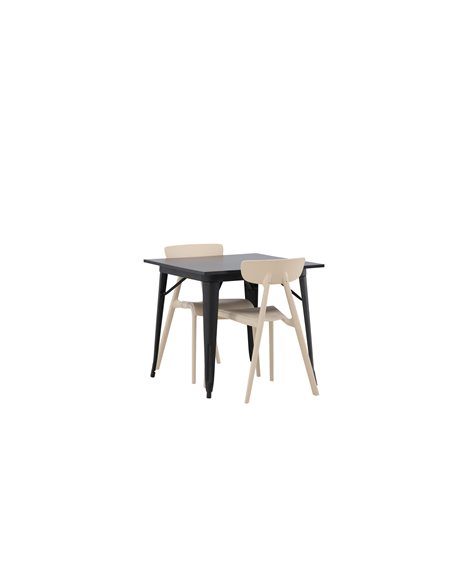 Matgrupp Tempe med Ursholmen matstolar, 80 × 80 cm