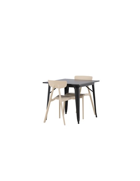 Matgrupp Tempe med Ursholmen matstolar, 80 × 80 cm
