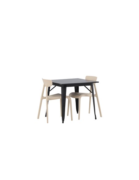 Matgrupp Tempe med Ursholmen matstolar, 80 × 80 cm
