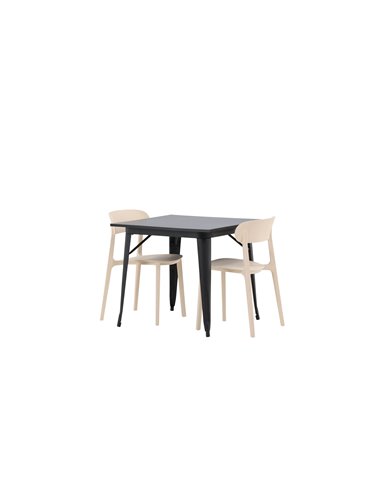 Matgrupp Tempe med Åstol matstolar, 80 × 80 cm