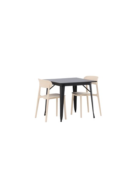 Matgrupp Tempe med Åstol matstolar, 80 × 80 cm